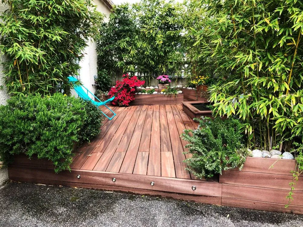aménagement en bois jardin
